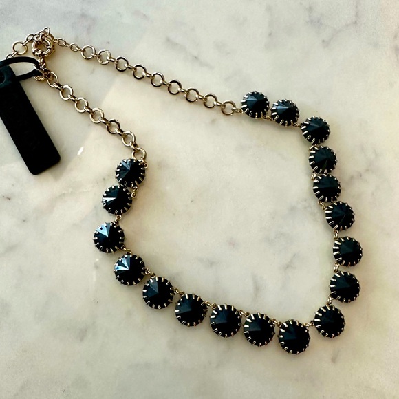 J. Crew Factory Jewelry - J. Crew Factory Deep Dark Blue Faceted Beads - Goldtone